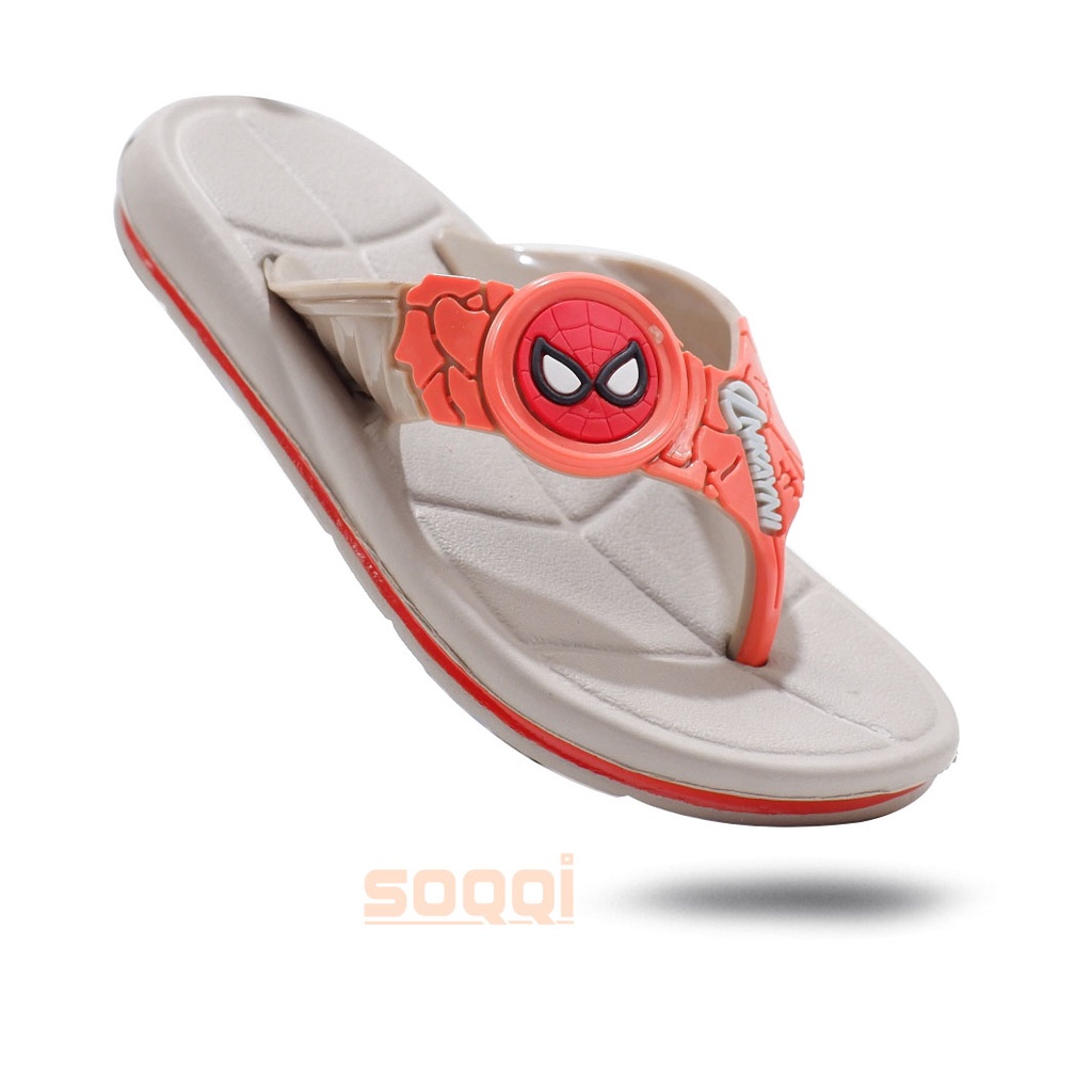 Sandal Japit Karet Import Anak Inkayni Cowok original sendal jepit anak-anak laki laki  Motif Spiderman 2009 k promo murah bisa cod 24-29