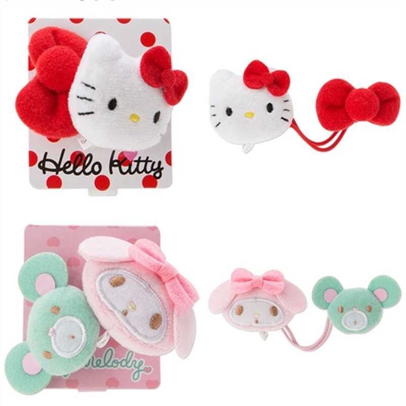 Ikat Rambut Anak Sanrio Karet Rambut Sanrio Original Hello Kitty Melody Cinnamonroll Kuromi Little Twin Star Kids Hair Band