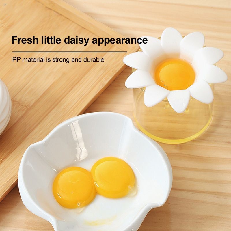 Alat Pemisah Kuning Dan Putih Telur Desain Bunga Daisy Bahan Plastik Untuk Dapur