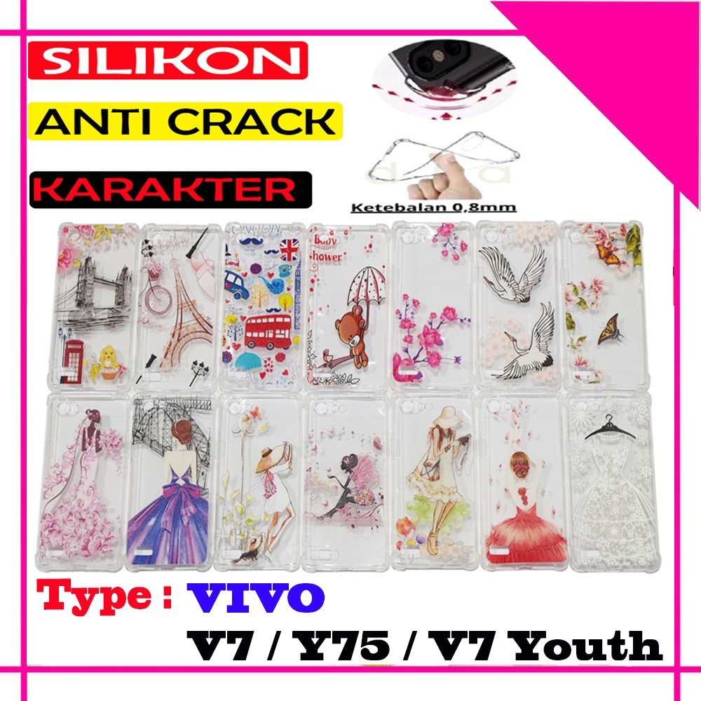 Case Silicone Handphone Vivo V7 / Y75 / V7 Youth Kesing Silikon Soft Case Casing HP Anti Crack