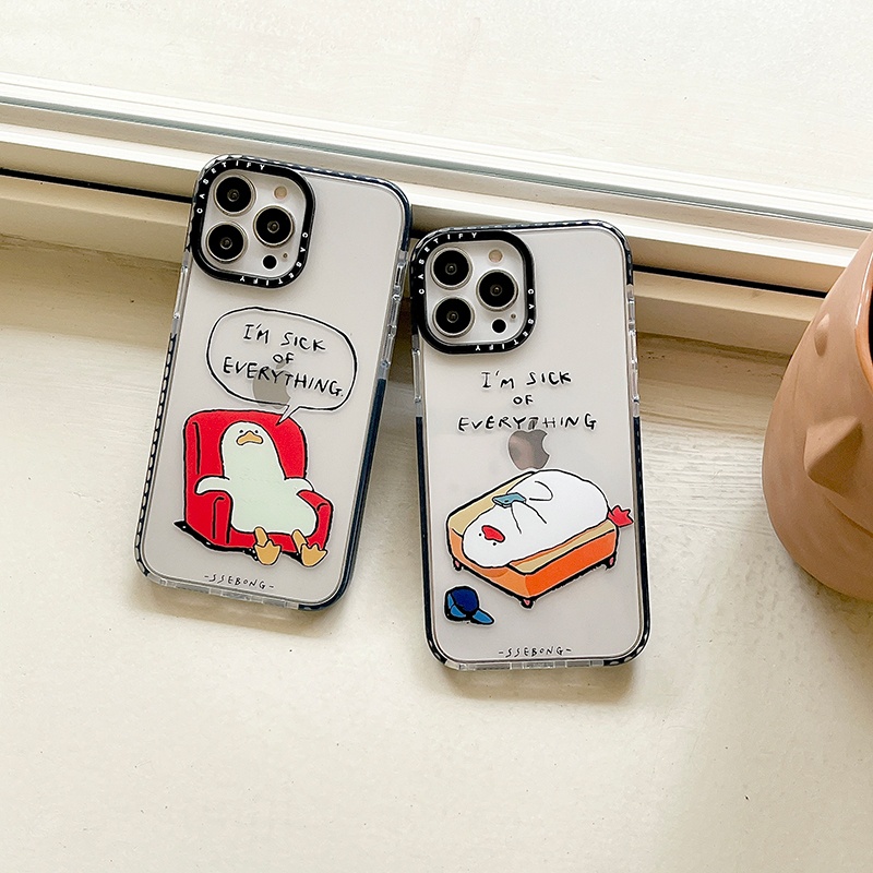 Casing Soft Case Motif Bebek Kartun Untuk iPhone 11 / 12 / 13 Pro Max / 7 / 8 Plus / X / XR / Xs Max