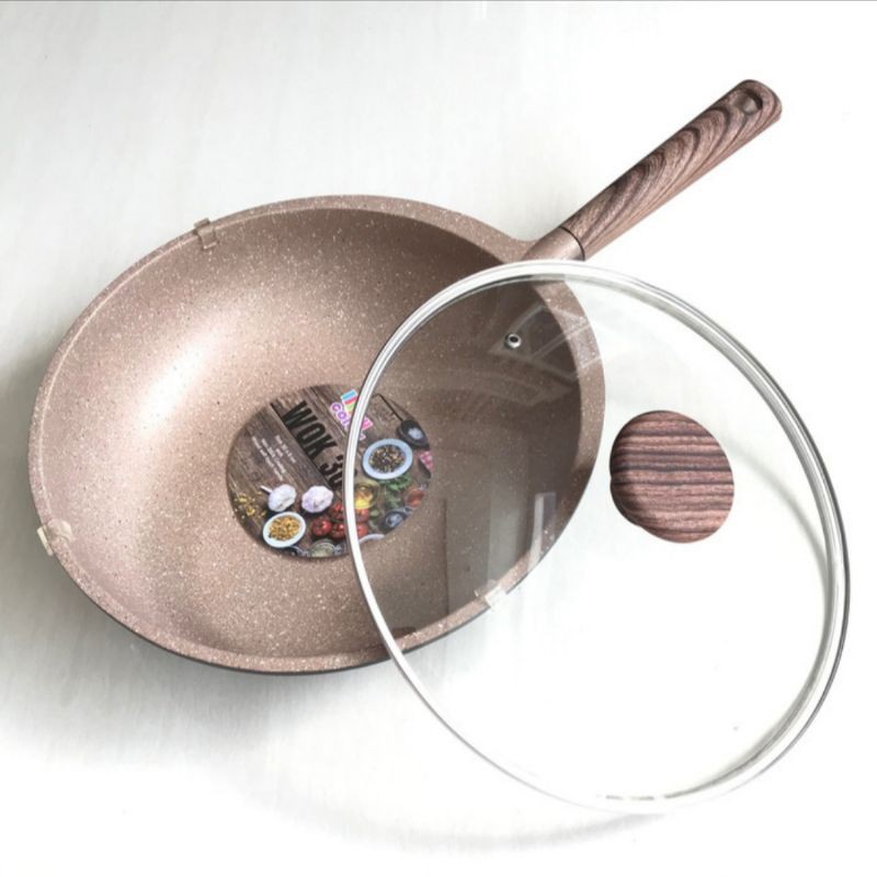 Marble Wok Pan 30 cm