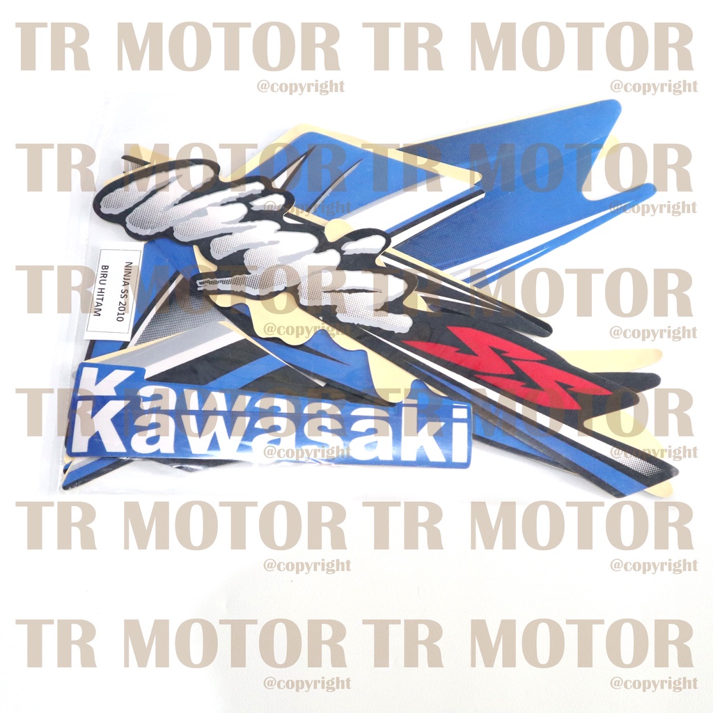 Stiker Motor Ninja SS 2010 Sticker Striping Lis Full Set Motor