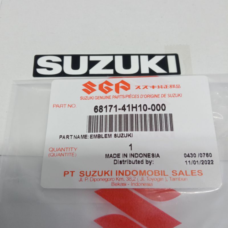 Emblem stiker suzuki slebor belakang shogun 110 125 smash smash titan FL Nex addres skywave SkyDrive