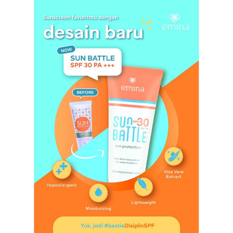 EMINA Sun Battle SPF 30 PA+++ (Sunscreen/Sunblock)