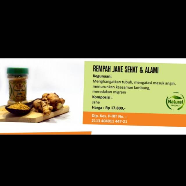 

Rempah jahe sehat dan alami Mama Kamu