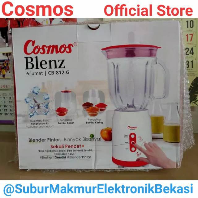 Blender Listrik BLENZ 3in1 Cosmos Goblet Kaca CB-812 G