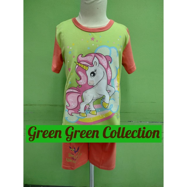 Piyama Kaos Anak Premium Unicorn