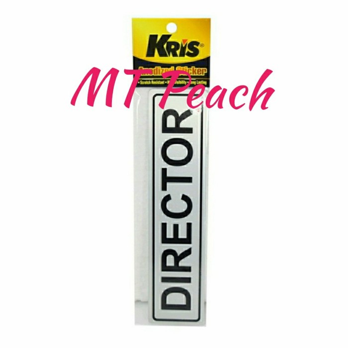 

KRIS STIKER DIRECTOR SIGN LABEL ANODIZED STICKER MA17