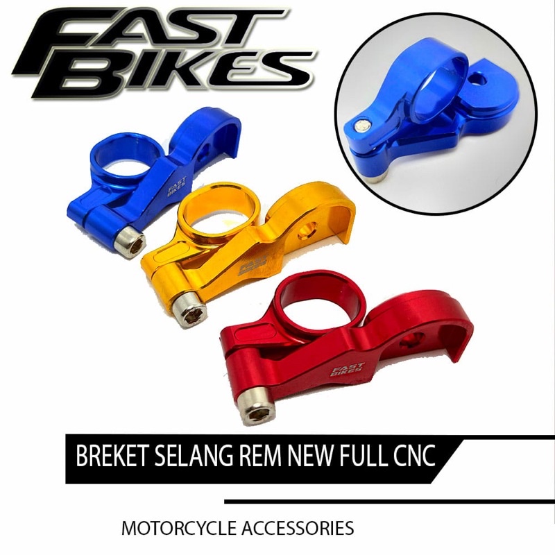 BREKET/KLEMAN FAST BIKES SELANG REM DEPAN UNIVERSAL NEW FULL CNC