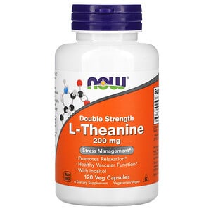 Now Foods L Theanine 200mg 120 Veg Capsules Double Strength