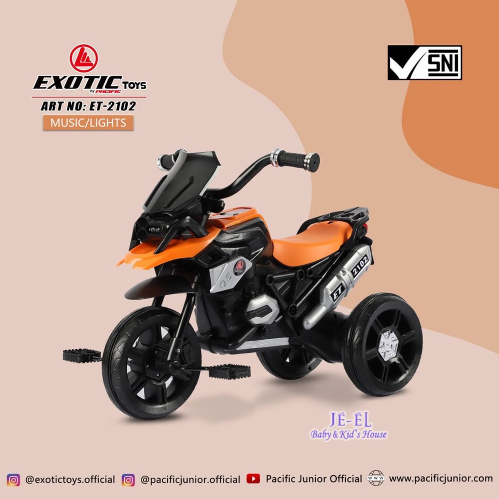 Exotic Tricycle Gowes Model Motor ET 2102/Sepeda Anak Roda Tiga ET 2102