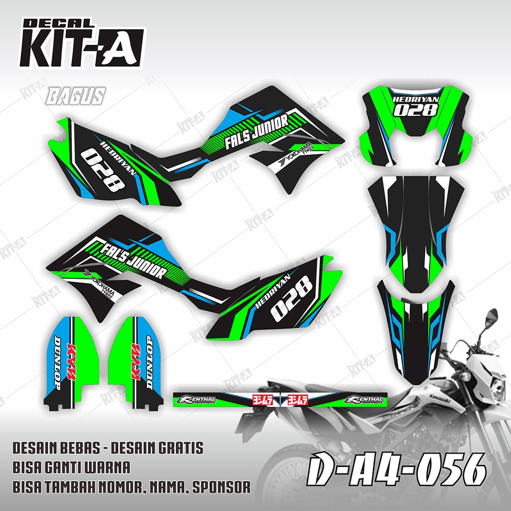 Decal Stiker Motor Klx 150 New Dtracker Hijau Dekal Sticker