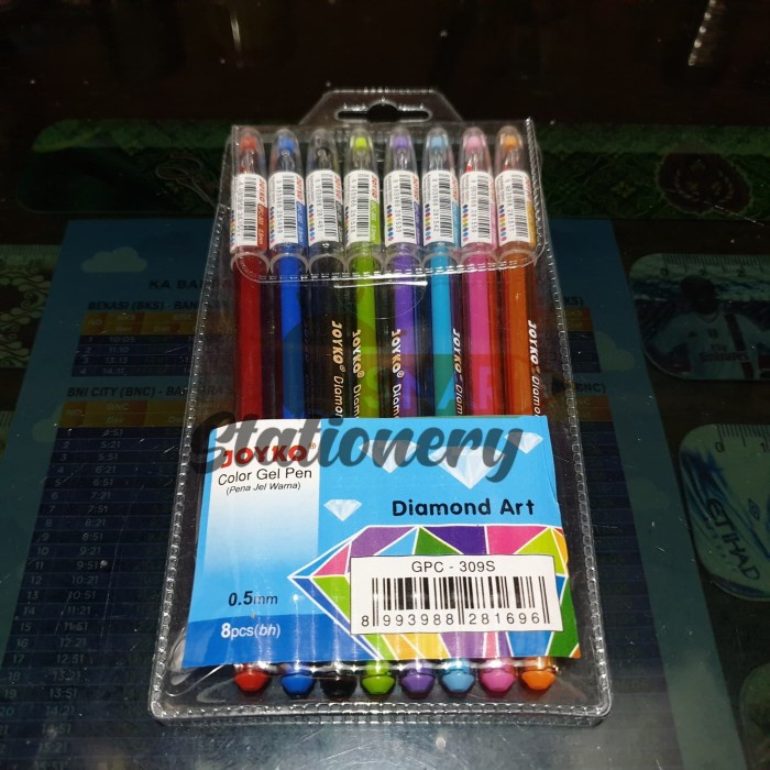 

Jualan Pulpen Gpc 309 Diamond Art Joyko 0.5 1Pak Isi 8Warna Promo