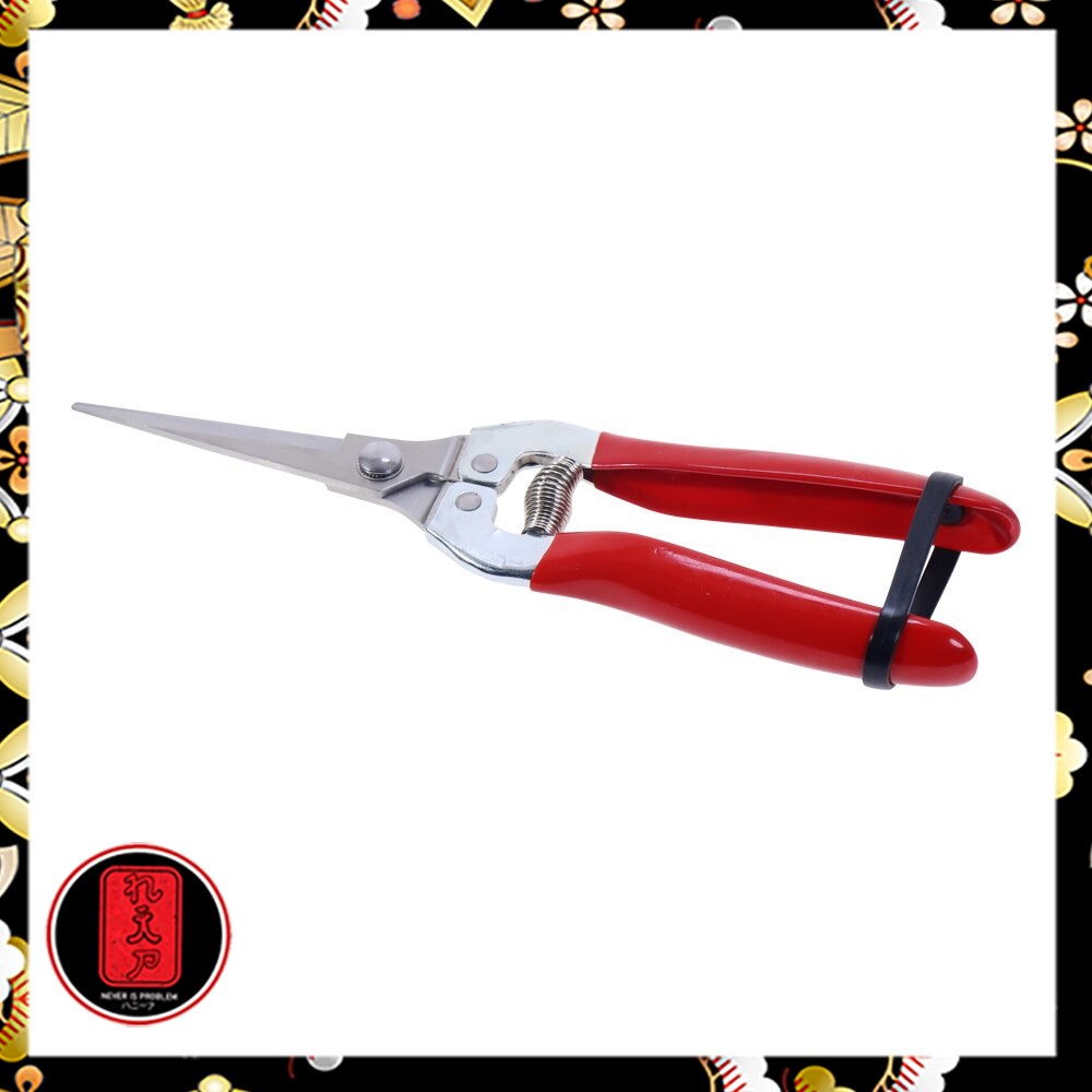 QIAOEN Gunting Taman Ranting Tumbuhan Bunga Garden Pruning Shear Scissors - SK-6 - Red