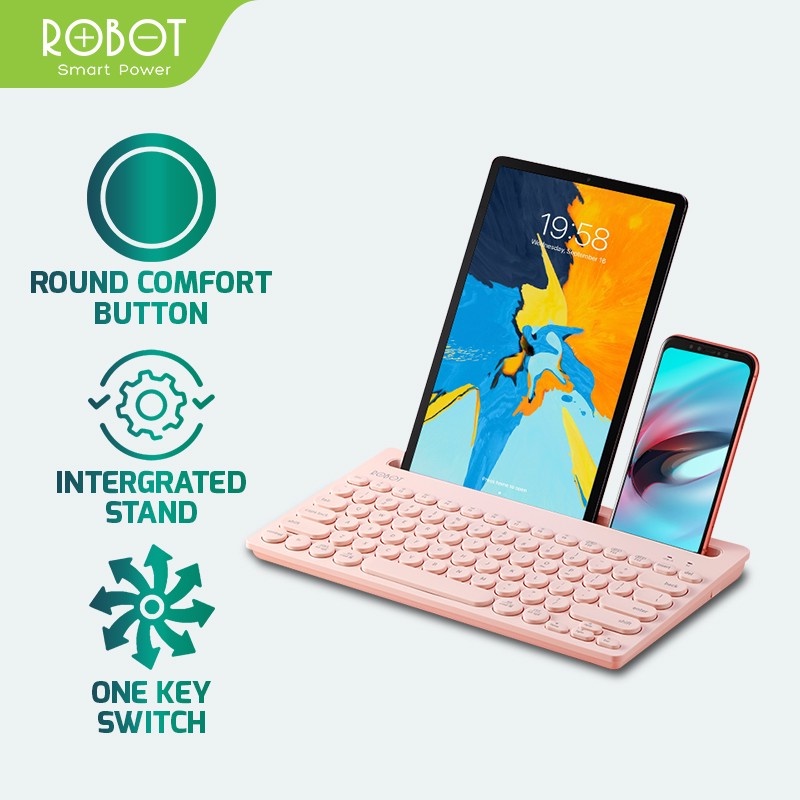 Keyboard ROBOT KB10 Multi-Device Bluetooth &amp;2.4G Wireless 3 Connection