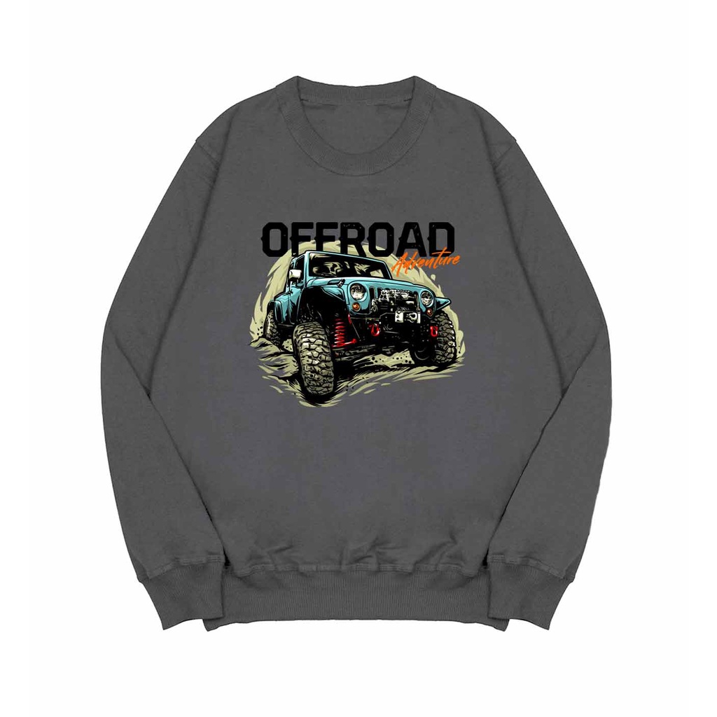 Sweater Crewneck Pria Off Road Pria Fleece M - XXL