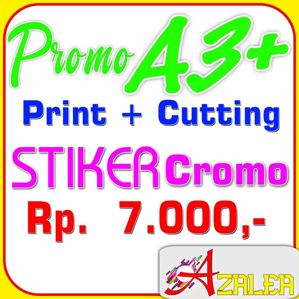 

CETAK STIKER KEMASAN CROMO A3+ PRINT + CUTTING