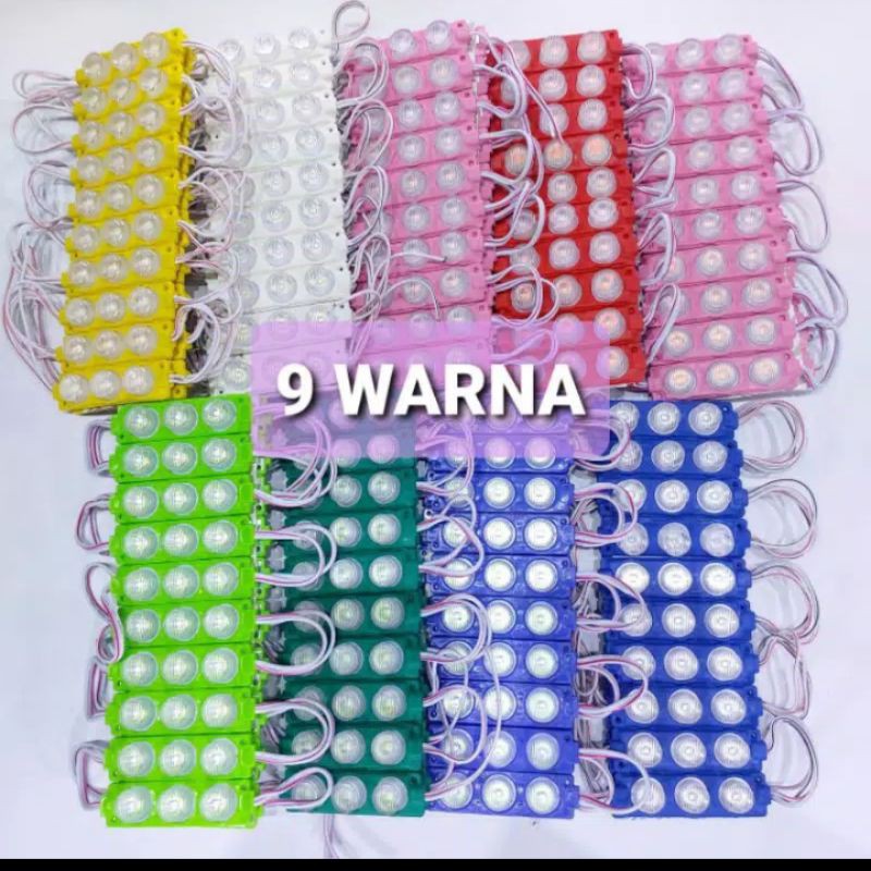 lampu modul led 3 mata 12 volt & 24 volt untuk mobil motor dan truck