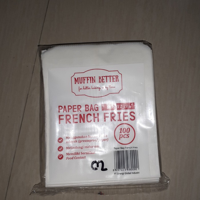 

Paper Bag French Fries / Kantong Kertas Kentang Uk 11x12 Merk Muffin Better (100 pcs)