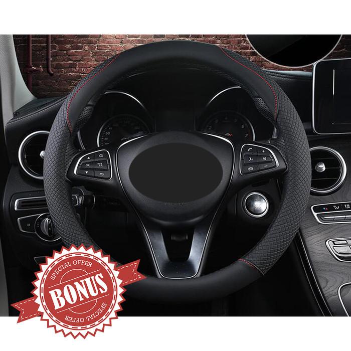 Cover Stir / Cover Setir / Sarung Stir / Sarung Setir / Cover Stir Mobil Bahan Kulit 38CM/ Sarung Se