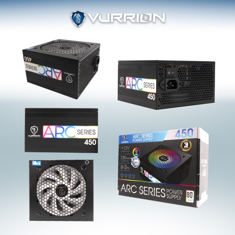 PSU VURRION POWER SUPPLY ARC450 RGB FROZE ARCTIC ATX BLACK