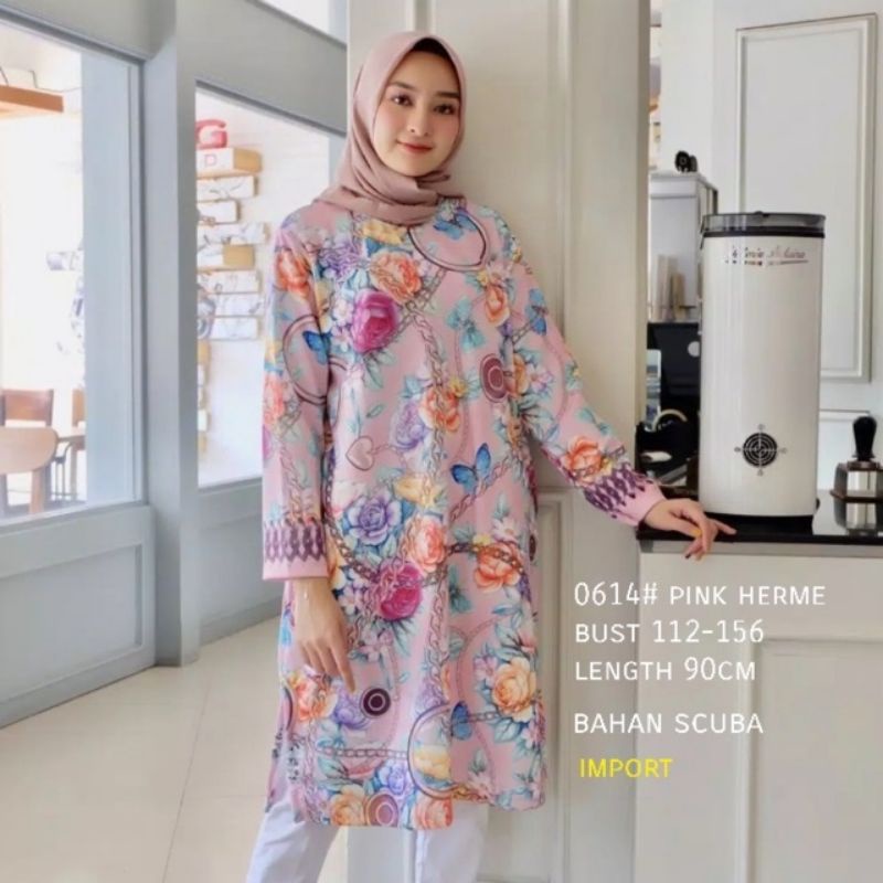 tunik dress import dress bunga dres tunix flower floral garden korea bangkok bkk premium import