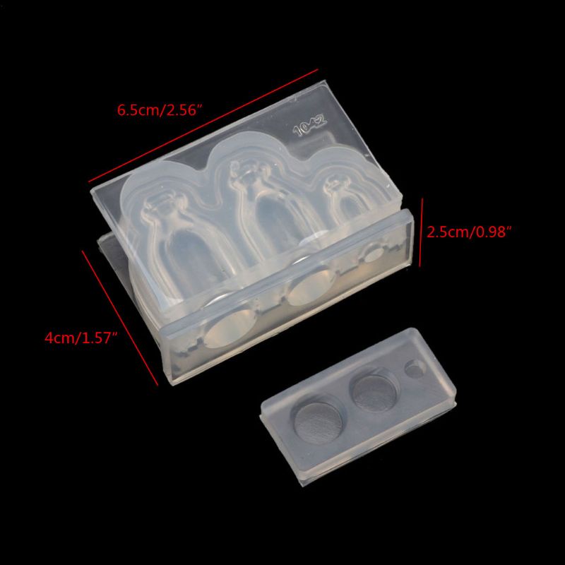 SIY  Handmade Mini Glass Bottle Milk Drink Bottle Pendant UV Resin Casting Mold Food Play Silicone Mold Jewelry Making Tools