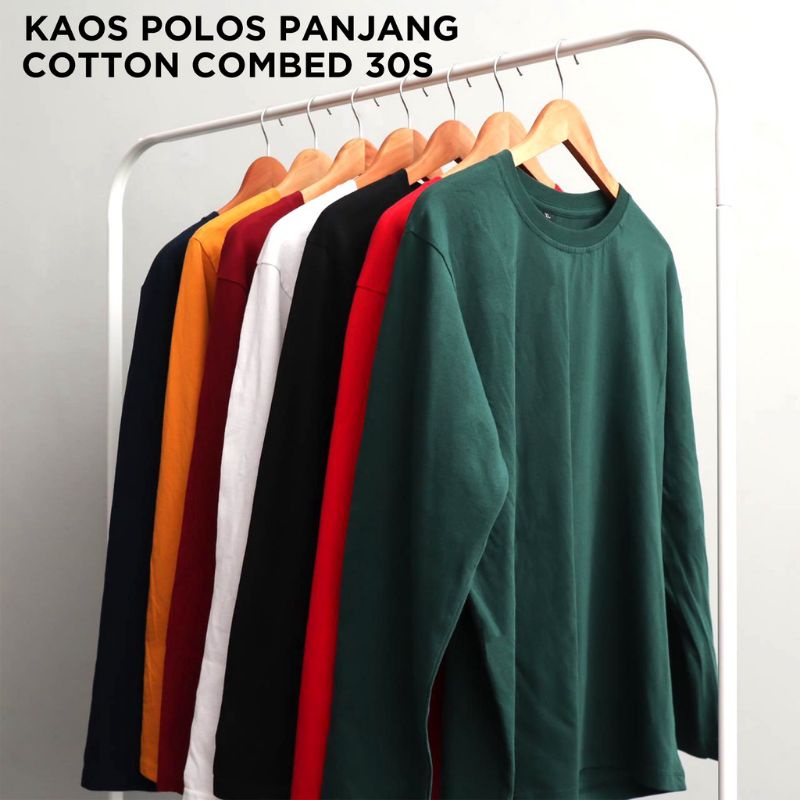 PAKET HEMAT 1/2 LUSIN KAOS POLOS LENGAN PANJANG