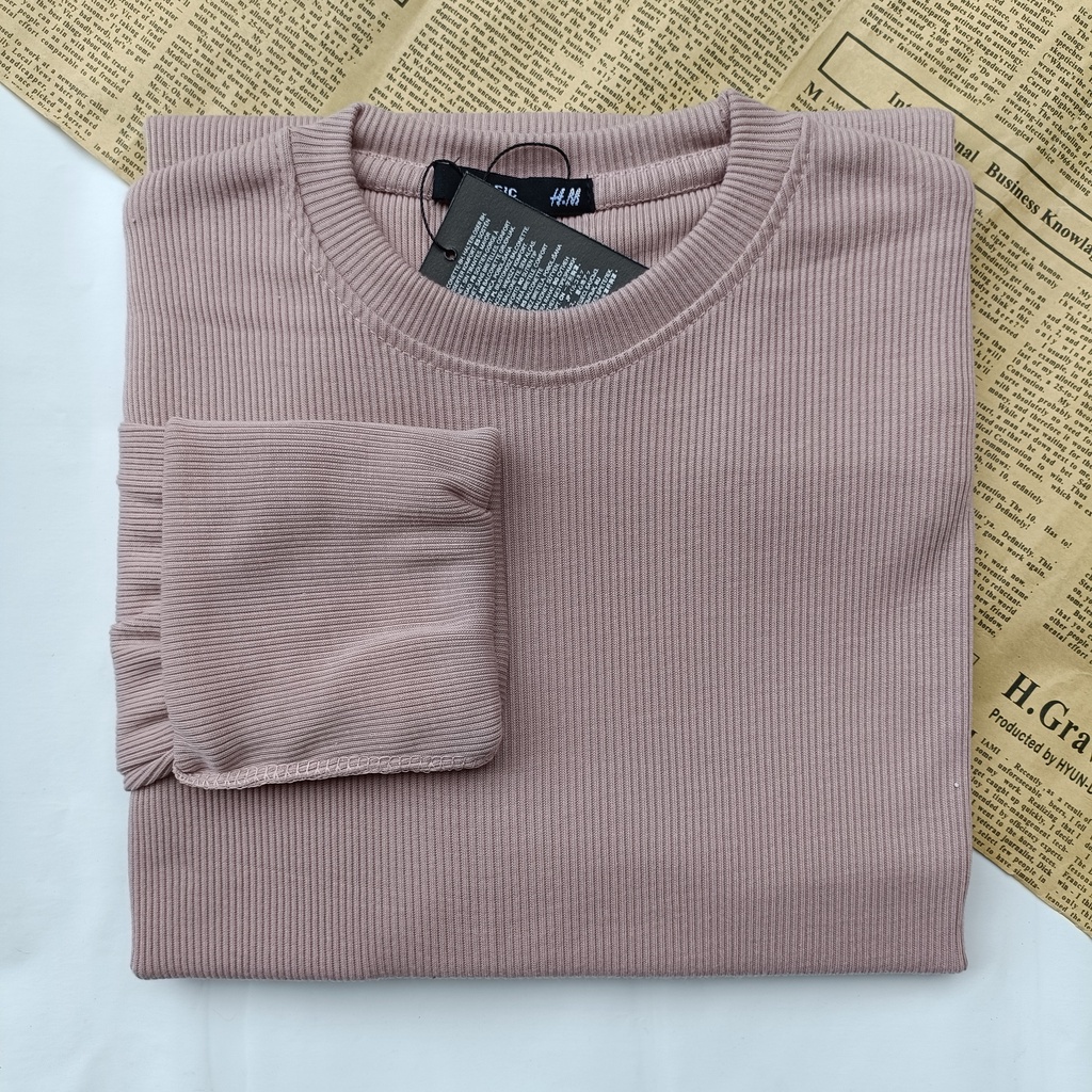 PART II Kaos Rib Premium / Kaos Grosir / Kaos Rib Premium Tebal / Kaos Lengan Panjang Termurah-Camel