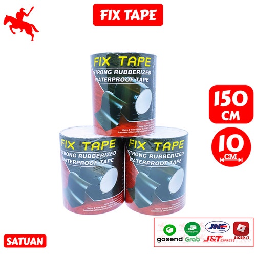 

FIX TAPE KSATRIA TAPE LAKBAN SUPER ANTI AIR ANTI BOCOR WATERPROOF -COD - Hitam