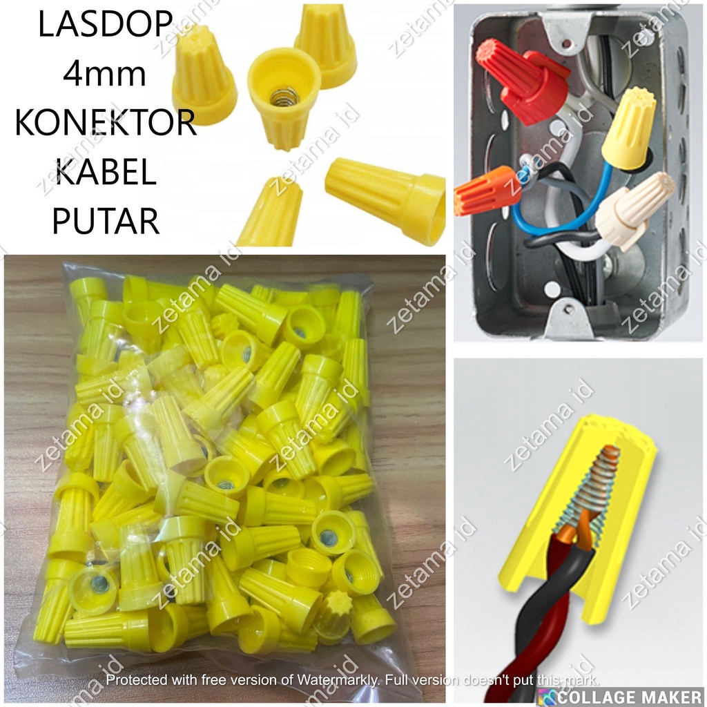 Lasdop 4mm Sambungan Kabel Putar