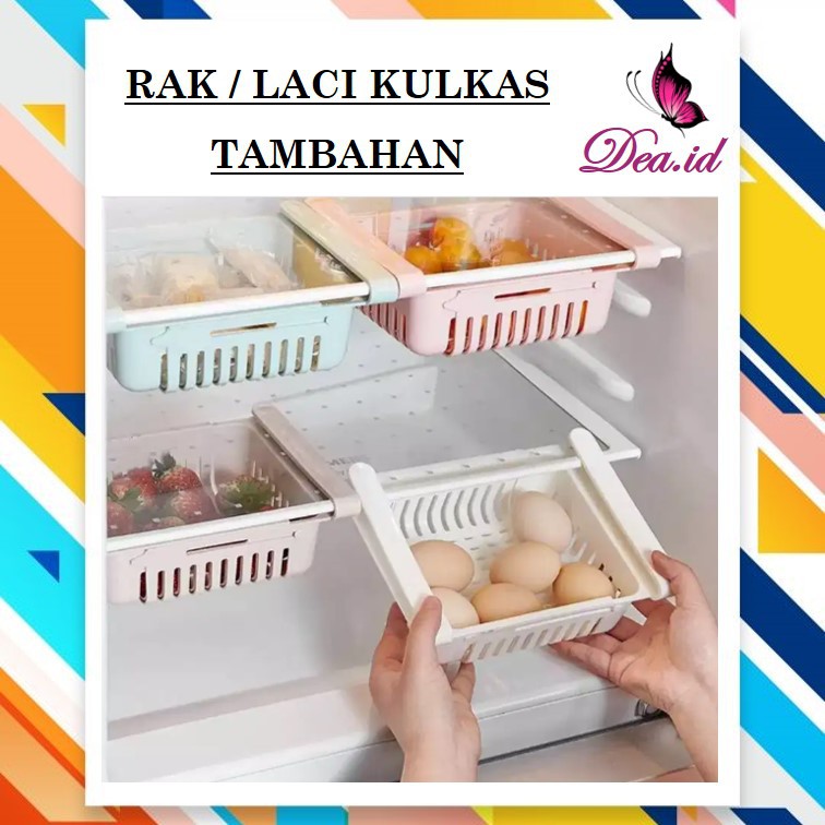[DEASHOP]  RAK LACI KULKAS MINI TAMBAHAN - KERANJANG KULKAS ORGANIZER - KERANJANG PENYIMPAN MAKANAN