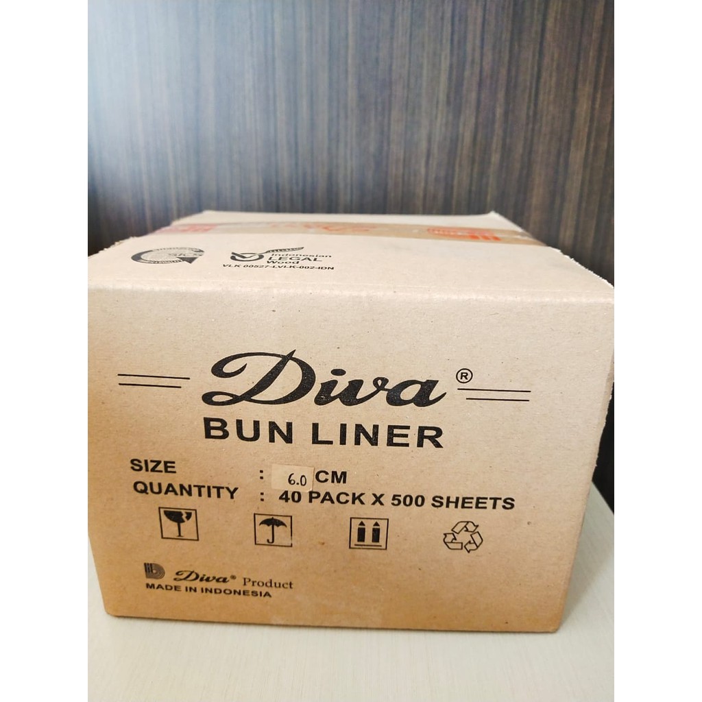 

Diva Bun Liner/ Kertas Bakpau UK 6 CM (1 dus)