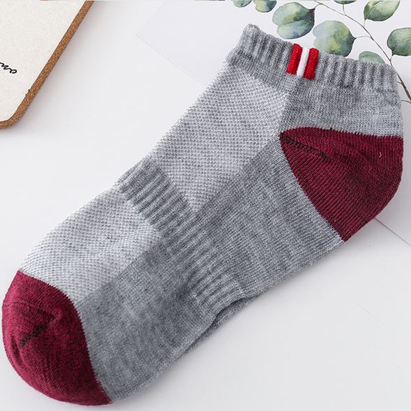 GANNISE - Kaos Kaki Polos Panjang Diatas Mata Kaki Kaoskaki Office Olahraga Fashion KK0007-KK0004 RED