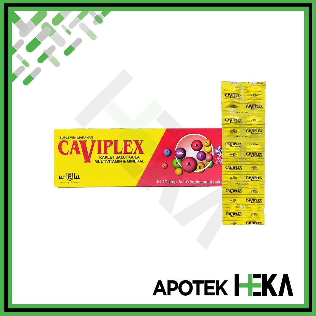 Caviplex Tablet Multivitamin Mineral Box isi 10x10 (SEMARANG)