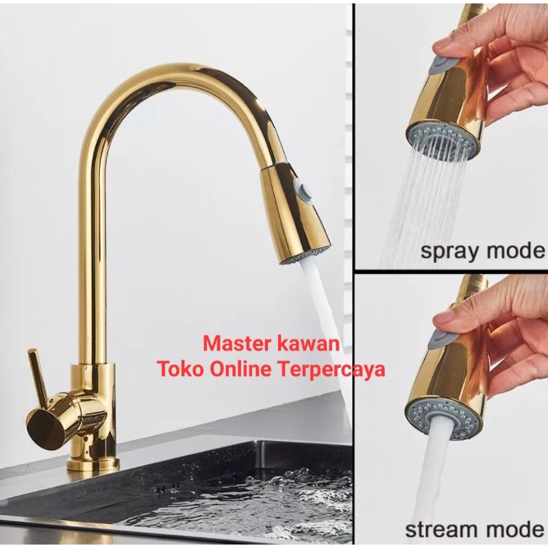 Kran Kitchen Sink Stainless SUS 304 GOLD /Kran Sink Tarik GOLD
