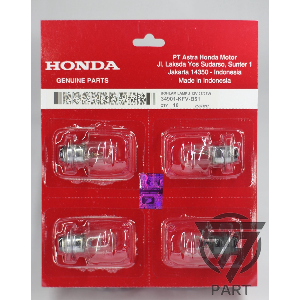 Lampu Bohlam Depan Bulb Headlight 12V 25W Honda KFV BOHLAM HONDA KFV (harga 1 pcs)