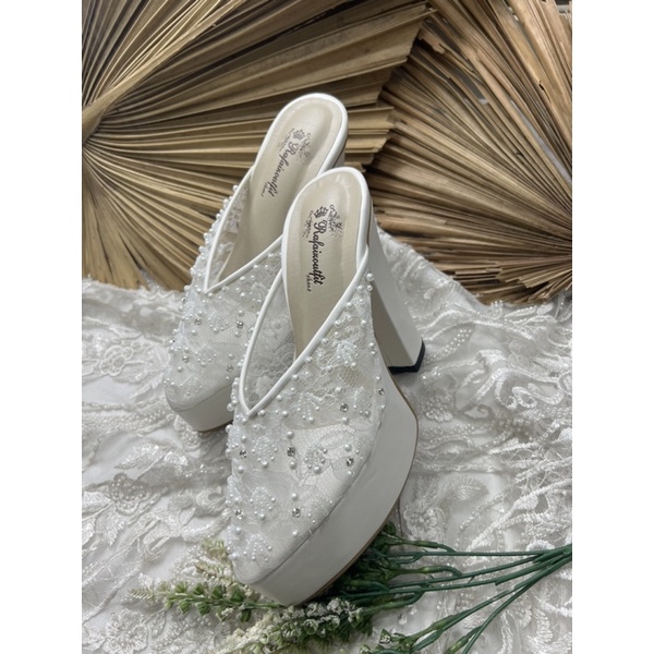 sepatu wedding pesta wanita marrisa putih 12cm tahu