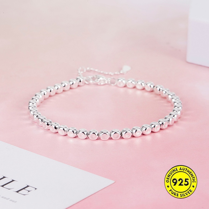 Gelang Silver S925 Bentuk Bulat Kecil Untuk Wanita