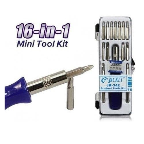 Obeng Set Toolkit 16 in 1 Screwdriver Obeng 16 in 1 Impacter Multifungsi Mini Tool Kit Murah