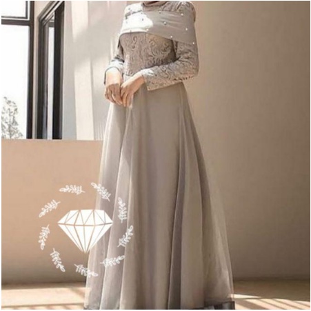 Baju Gamis Wanita Remaja Terbaru 2021 Model Kekinian Duyung Bhan Brukat Modern Pesta Kondangan mewah