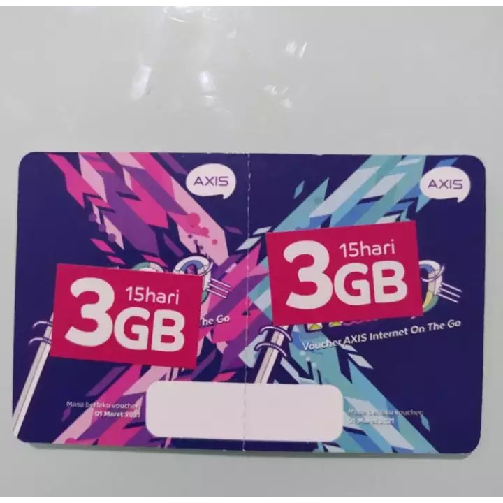 VOUCHER AXIS 3GB/15hari