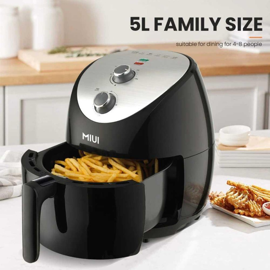 Smart Air Fryer Mesin Penggoreng Udara 5L Button Version - AF-01 - Black