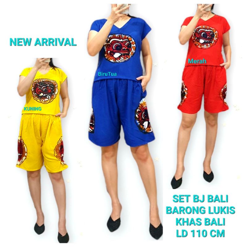 SET BJ BARONG LUKIS BALI PENDEK LD 110 CM(BHAN BAGUS,TBELAN,ADEEM)