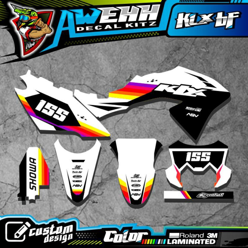 DECAL KLX BF 150 KLX BF DTRACKER KLX LAMA PINK SIMPLE CUSTOM