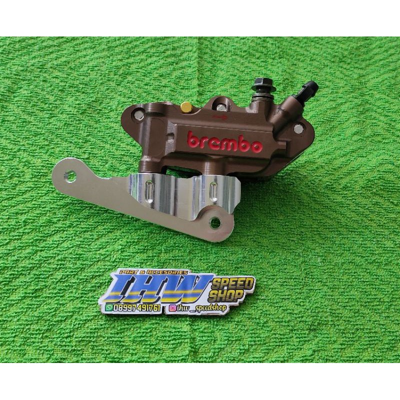 kaliper Brembo 4piston + Brecket untuk Disc 220mm Beat & Scoopy