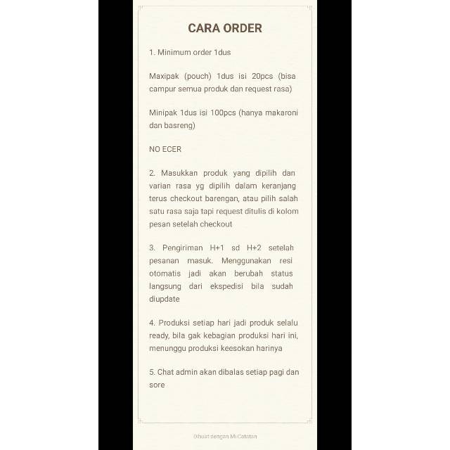 

CARA ORDER (SYARAT DAN KETENTUAN)