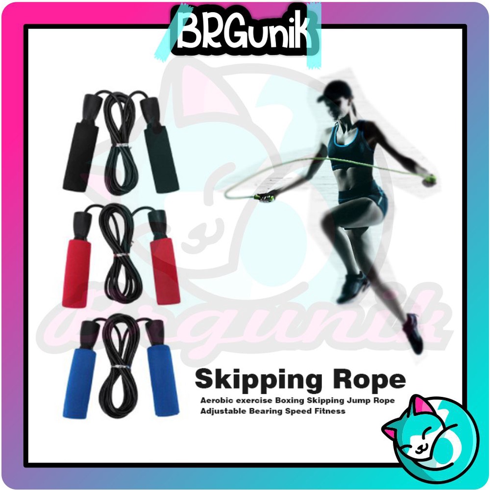 BRGUNIK Tali Skipping Jumping Rope Skipping Rope Colorful Sederhana dan Berkualitas R488