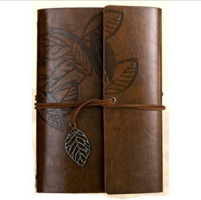

H7Y Buku Note Jurnal Catatan Kerja Harian Cover Kulit Retro Book Diary Story Leaf A6